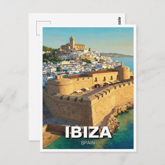 Ibiza Dalt Vila Spanien Reisen Postkarte (Vorne/Hinten)