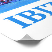 Ibiza Eivissia Spain Retro Poster (Ecke)