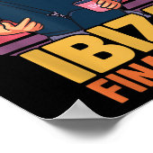 Ibiza Final Boss Meme Club Vintag Poster (Ecke)