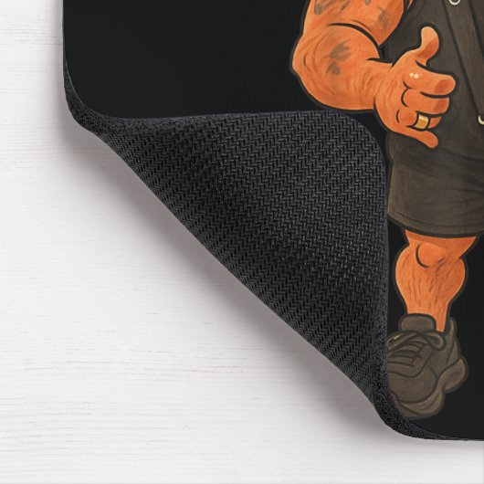 Ibiza Final Boss Meme Funny Holiday Haircut Jokes Mousepad (Ecke)