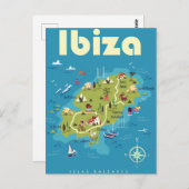 Ibiza Illustrierte Karte (Vorne/Hinten)