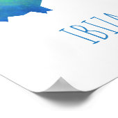 Ibiza Karte Poster (Ecke)