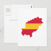 Ibiza-Karte - Spanien Postkarte (Vorne/Hinten)