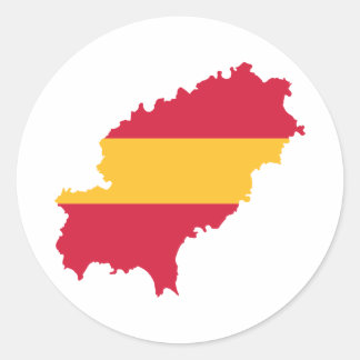 Ibiza-Karte - Spanien Runder Aufkleber