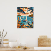 Ibiza-Küste Poster (Küche)