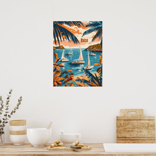 Ibiza-Küste Poster (Küche)