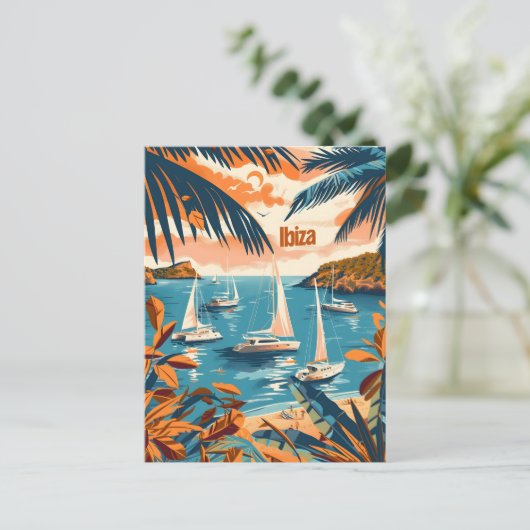 Ibiza-Küste Postkarte (Stehend Vorderseite)
