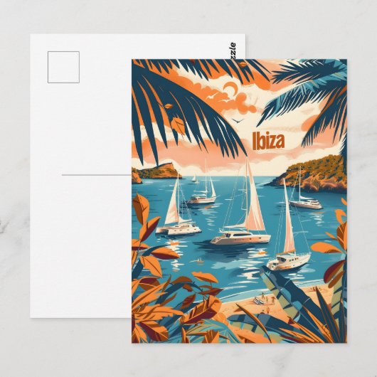 Ibiza-Küste Postkarte (Vorne/Hinten)