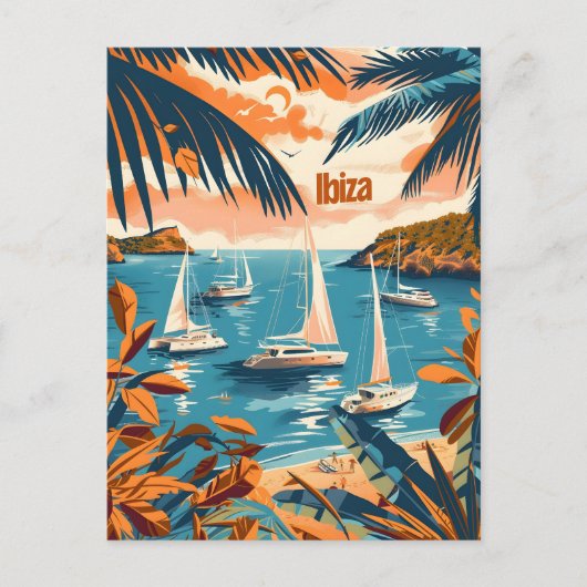 Ibiza-Küste Postkarte (Vorderseite)