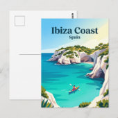 Ibiza-Küste Spanien Postkarte (Vorne/Hinten)