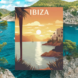 Ibiza Oceanside Reise Postkarte