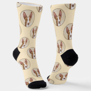 Ibiza-Podest Malerisch Glatt Rot Originale Hunde-K Socken