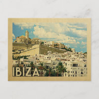 Ibiza Postcard Spanien Vintage Travel