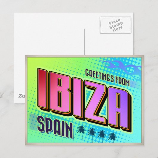IBIZA POSTKARTE (Vorne/Hinten)