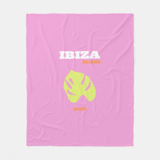 Ibiza, Preppy, Preppy Room, rosa Fleecedecke (Vorderseite)