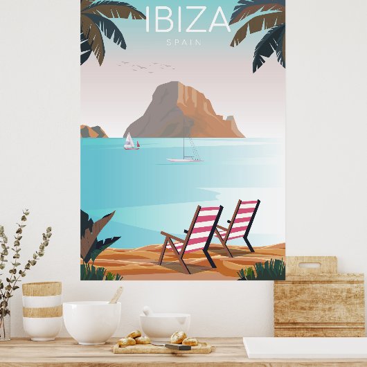 Ibiza-Reiseplakat Poster (Küche)