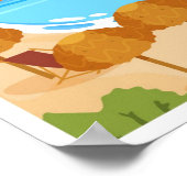 Ibiza Spain Art Vintage Poster (Ecke)