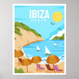 Ibiza Spain Art Vintage Poster