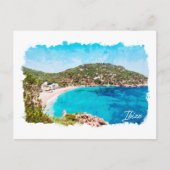 Ibiza Spain Beach Landschaftsreise Postkarte (Vorderseite)