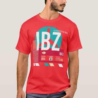 Ibiza Spain IBZ Airport Code Gepäckanhänger T-Shirt