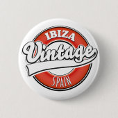 Ibiza spain-Logo im Vintagen Stil Button (Vorderseite)