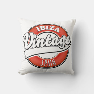 Ibiza spain-Logo im Vintagen Stil Kissen