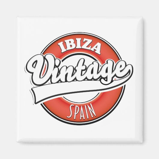 Ibiza spain-Logo im Vintagen Stil Magnet (Vorne)