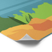 Ibiza Spain Travel Vintage Art Poster (Ecke)