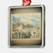 Ibiza Spain Vintage Reisen Silbernes Ornament (Links)