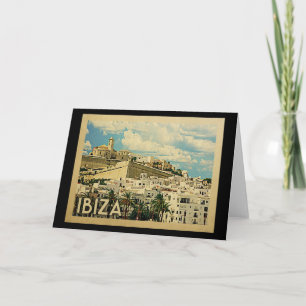 Ibiza Spain Vintage Travel Karte