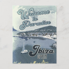 Ibiza Spain Vintage Travel Poster Postkarte