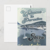 Ibiza Spain Vintage Travel Poster Postkarte (Vorne/Hinten)