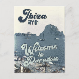 Ibiza Spain Vintage Travel Poster Postkarte