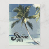 Ibiza Spain Vintage Travel Poster Postkarte (Vorderseite)