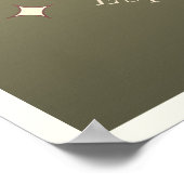 Ibiza Spanien Balearen Elegantes Goldplakat Poster (Ecke)