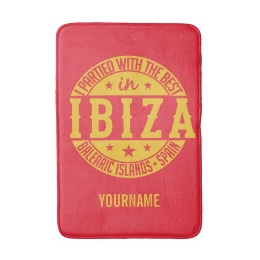 IBIZA Spanien - Bassmatte für Monogramm Badematte (Vorderseite Vertikal)