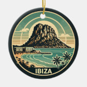 Ibiza Spanien Felsen Es Vedra Abzeichen Keramik Ornament (Vorne)