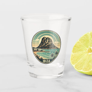 Ibiza Spanien Felsen Es Vedra Abzeichen Schnapsglas