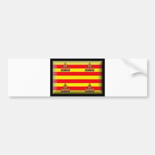 Ibiza Spanien Flagge Autoaufkleber (Vorne)