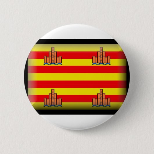 Ibiza Spanien Flagge Button (Vorderseite)