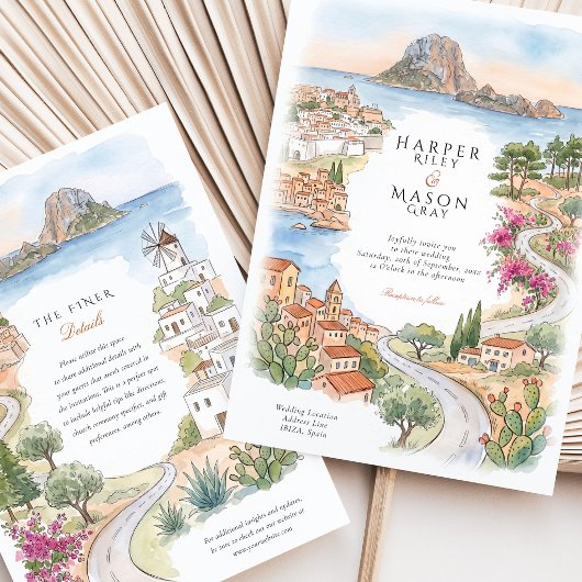 Ibiza Spanien Hochzeit Einladung