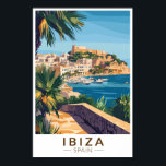 Ibiza Spanien Illustration Reisen Vintag Poster<br><div class="desc">Ibiza retro Vektor Reise Design. Ibiza ist eine der Balearen Inseln, ein Archipel von Spanien im Mittelmeer.</div>