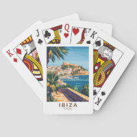 Ibiza Spanien Illustration Reisen Vintag
