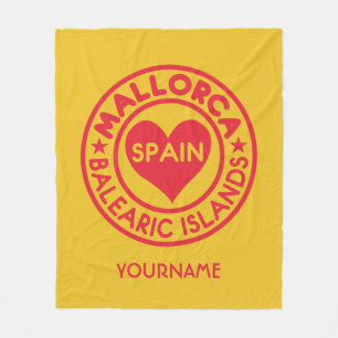 IBIZA Spanien kundenspezifische Monogramm- und Far Fleecedecke