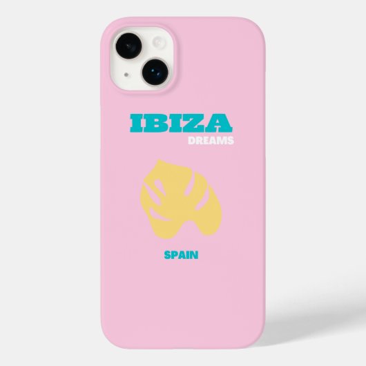 Ibiza, Spanien Kunst, Preppy, Pink Case-Mate iPhone Hülle (Rückseite)