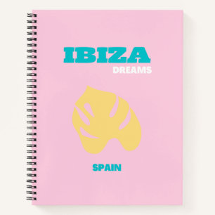 Ibiza, Spanien Kunst, Preppy, Pink Notizblock