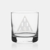 Ibiza Spanien Logo für moderne Strand Bar Whiskyglas (Rückseite)
