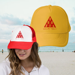 Ibiza-Spanien-Logo in modernen Flaggenfarben Truckerkappe