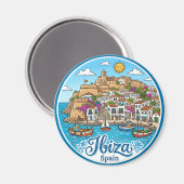 Ibiza Spanien Magnet (Vorderseite/Rückseite)