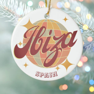Ibiza Spanien Party Disco Kugel Retro Vintage Keramik Ornament
